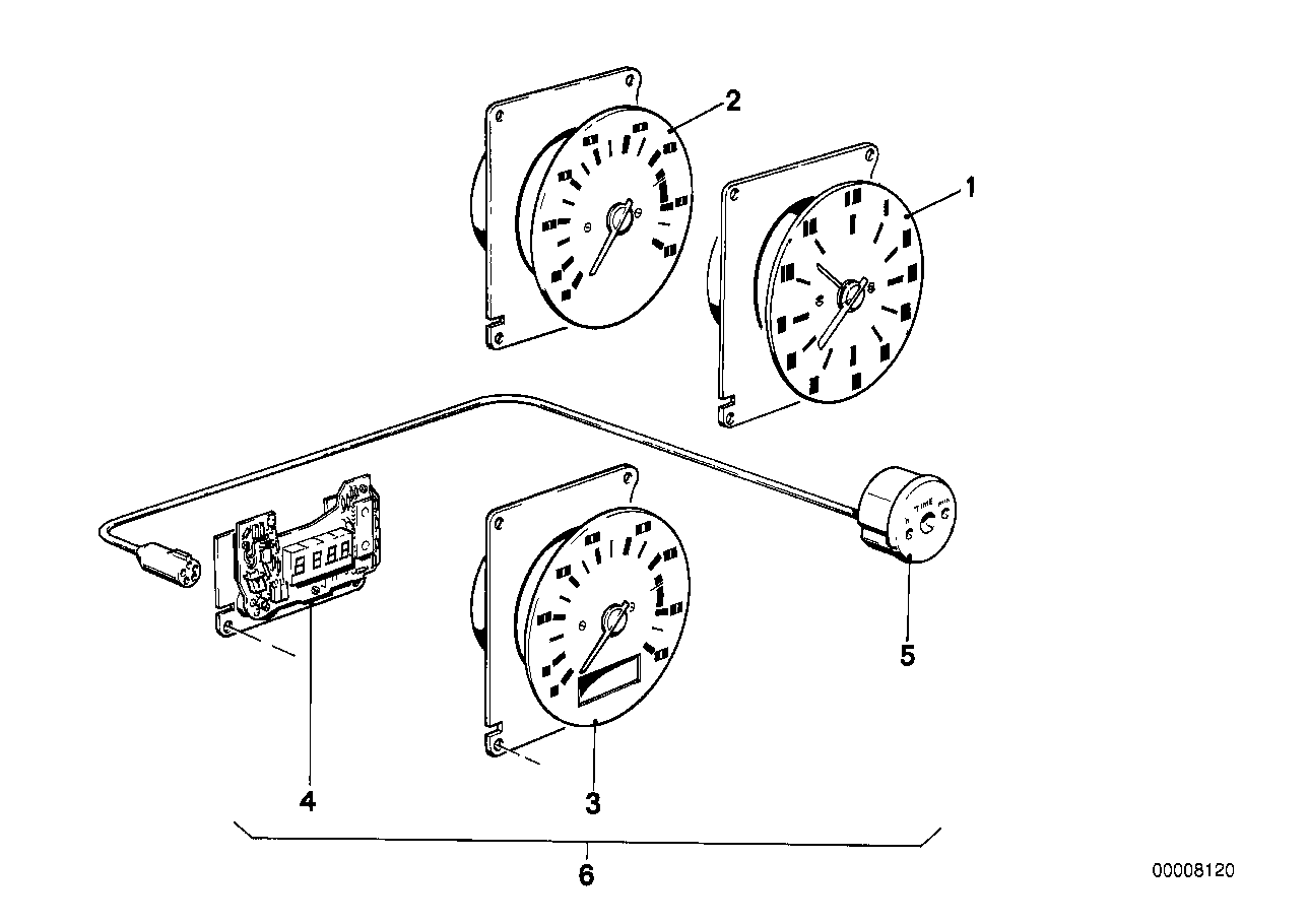 Genuine BMW 62131367279 E21 Digital Clock 12H MOTOMETER (Inc. 315, 320i & 323i)