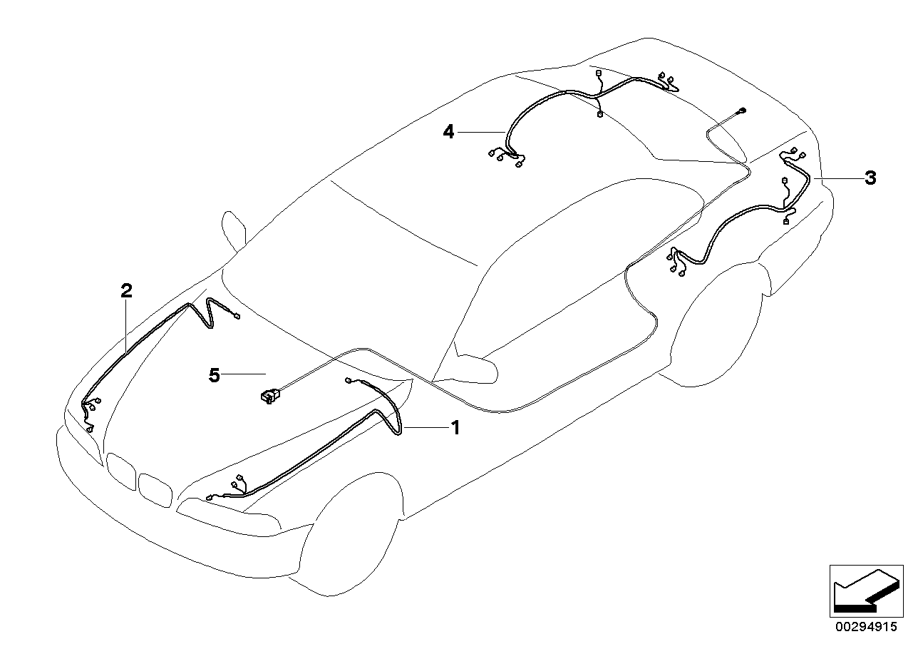 Genuine BMW 61116964409 E63 E64 Repair Kit For Plug With Travel Stops (Inc. 650i, 635d & M6)