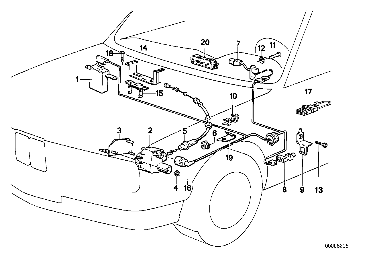 Genuine BMW 65711386242 E30 Actuator (Inc. 325ix, 325e & 325i)