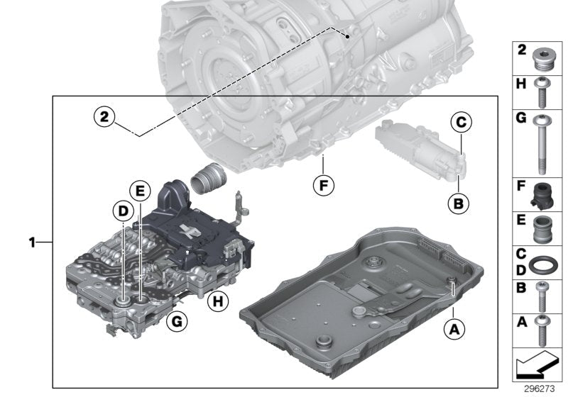 Genuine BMW 24348687827 Exchange Repair Kit For Mechatronics GA8P70HZ mechatronics (Inc. Hybrid 7, Hybrid 3 & Hybrid 7L)