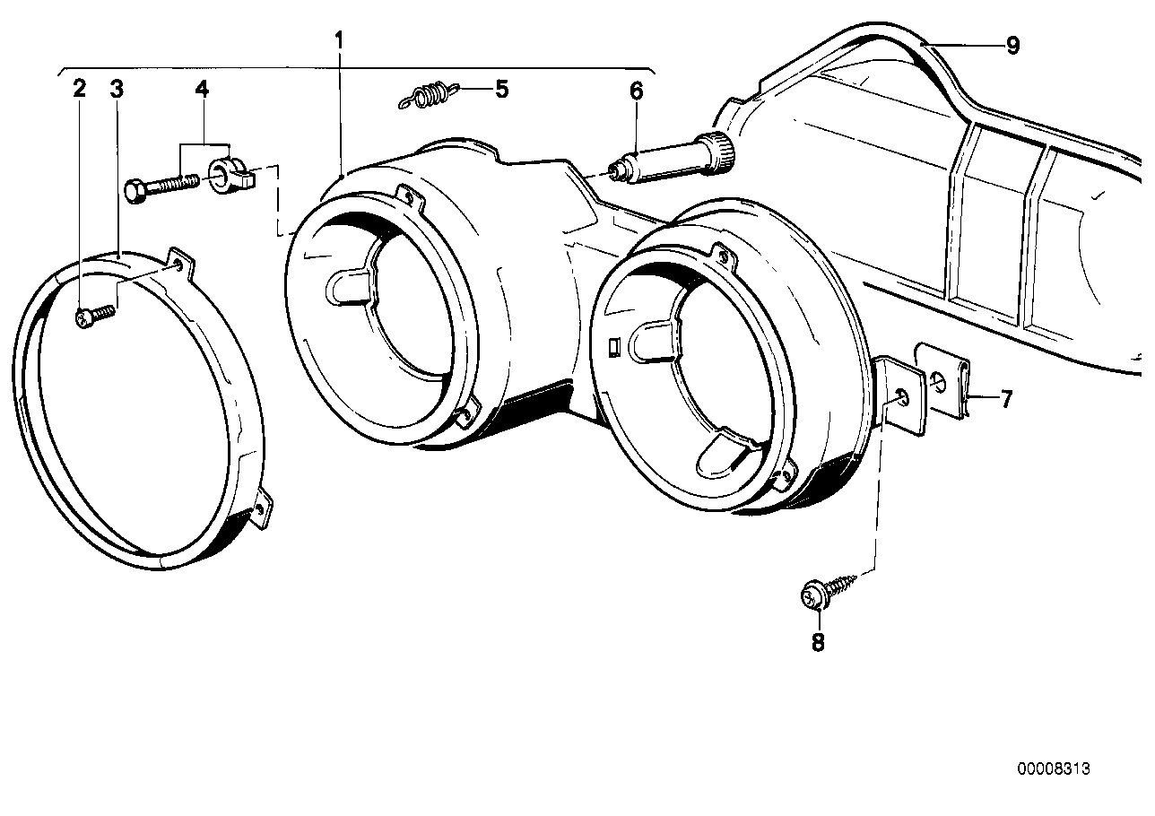 Genuine BMW 51711820251 E12 E24 Covering Left (Inc. 525, 520i & 530i)