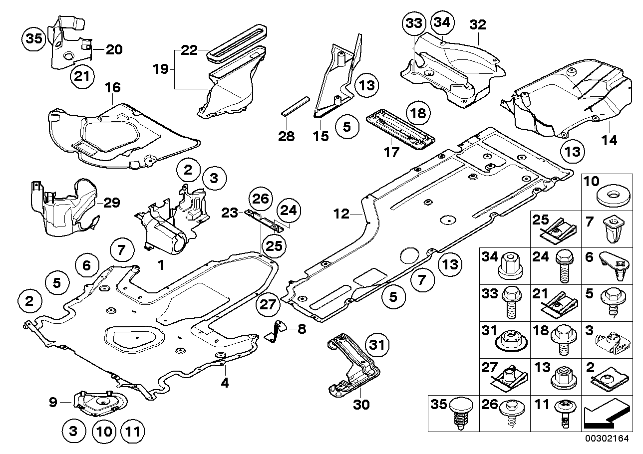 Genuine BMW 51717123688 E60 E63 E61 Right Steering Gear Cover (Inc. 525d, 523i & 535xi)