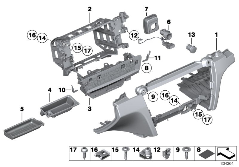 Genuine BMW 51459112139 Instrument Carrier, Instrument Panel (Inc. 730dX, 740dX & Alpina B7LX)