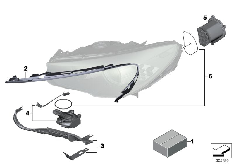Genuine BMW 63127262836 Insert For Turn Signal, Right (Inc. 535i, 550i & 535iX)