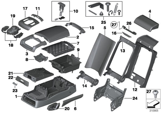 Genuine BMW 52207229433 Side Cover, Leather, Left NACX,NADH OYST. (Inc. 760LiS, 750LdX & 740Li)