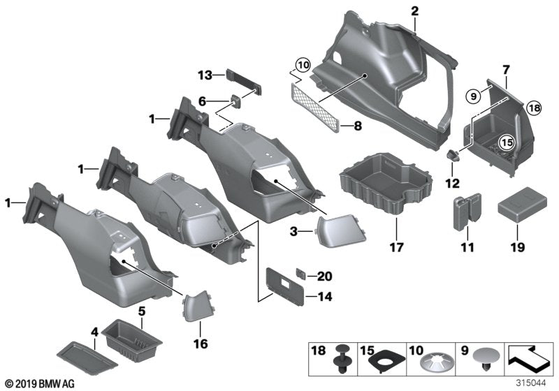 Genuine BMW 51479142289 E92 Storage Shell, Left (Inc. 318i, 328i & 330i)