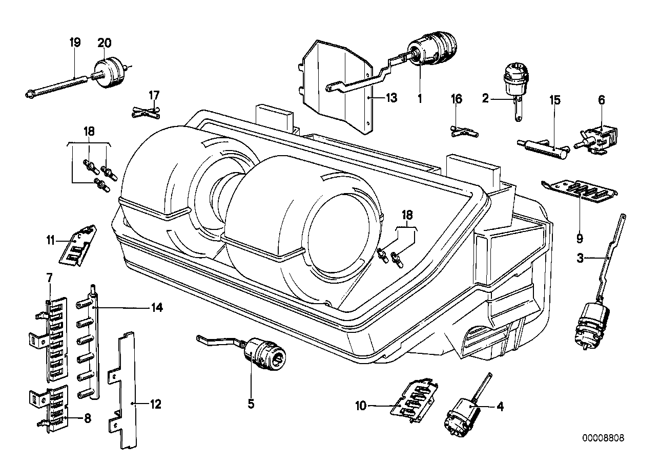Genuine BMW 64111369309 E23 Actuator Fresh Air Flap (Inc. 735i, 728i & 733i)