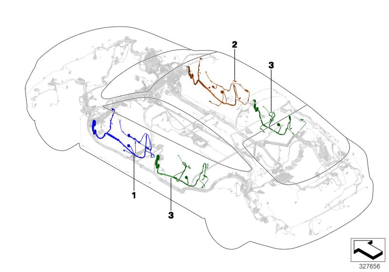 Genuine BMW 61129325917 Wiring Set Rear Door (Inc. 425d, 418i & 435i)