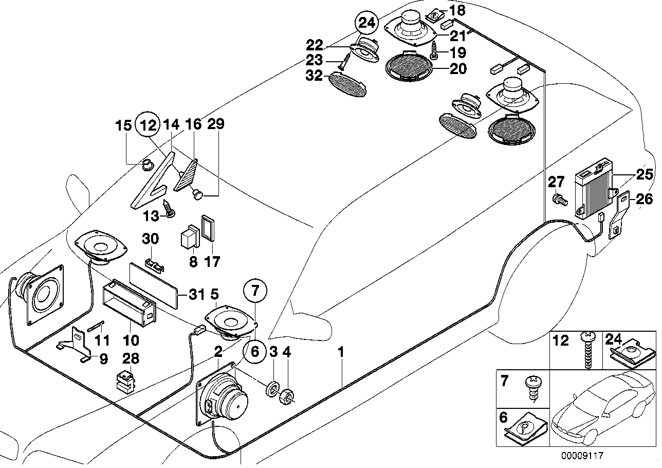 Genuine BMW 51448149139 E34 Cover Loudspeaker Left PERGAMENT (Inc. M5, 520i & 530i)