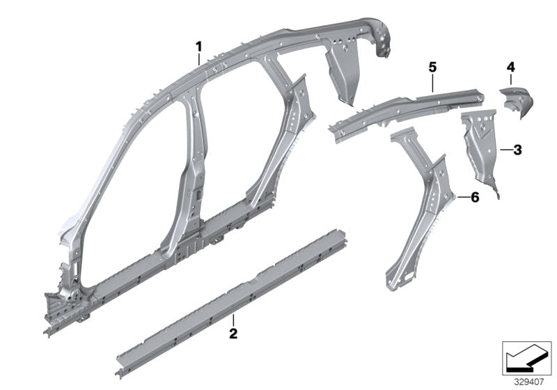 Genuine BMW 41007333997 Tension Band Column C, Left (Inc. 435iX, 435i & 430i)