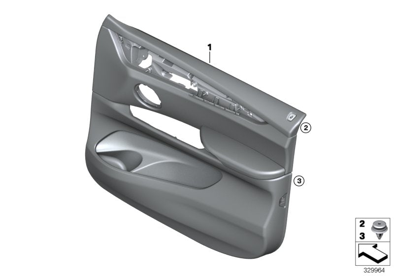 Genuine BMW 51417369945 F15 Door Panel, Leather, Front Left TERRA (Inc. X5)