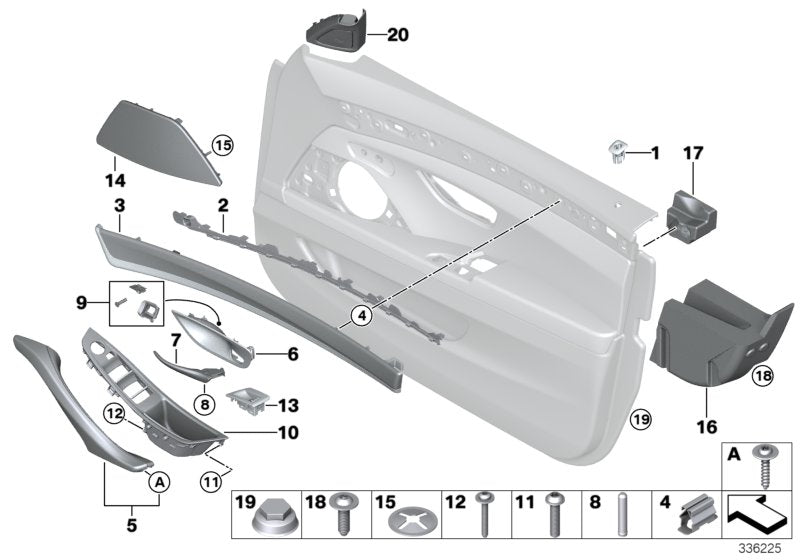 Genuine BMW 51417342301 TriCover, Door, Front Left PEARL DUNKEL (Inc. 520dX, M550dX & 525dX)