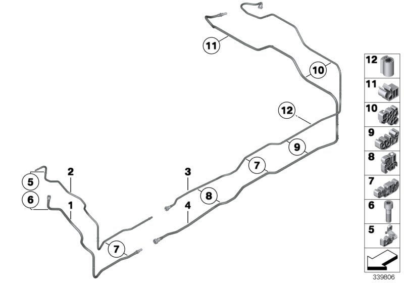 Genuine BMW 16127228004 RR4 Scavenge Air Line (Inc. Ghost, Hybrid 7 & Hybrid 7L)