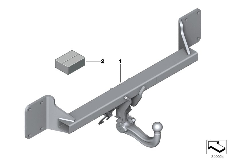 Genuine BMW 71606868317 Towing Hitch, Detachable
