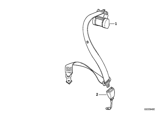 Genuine BMW 72118119127 E36 Lower Belt Rear Left (Inc. 325i, 320i & M3)