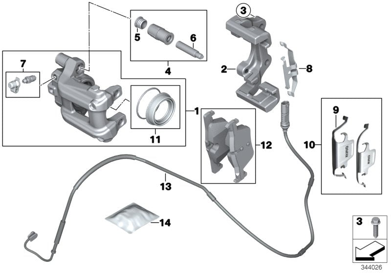 Genuine BMW 34216865641 Calliper Carrier (Inc. 320d, 335iX & 430iX)