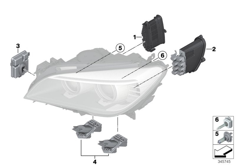 Genuine BMW 63117339060 Insert For Turn Signal, Right (Inc. 750LiX, 750iX & 750i)