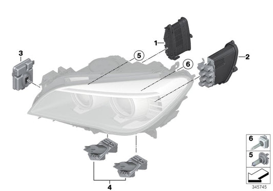 Genuine BMW 63117339060 Insert For Turn Signal, Right (Inc. 750LiX, 750iX & 750i)