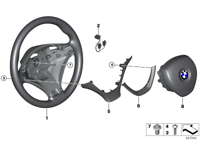 Genuine BMW 32306797911 E71 E72 E70 Sport Steering Wheel, Leather (Inc. X6)