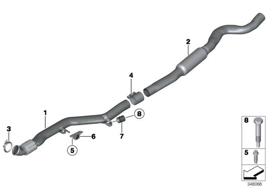 Genuine BMW 18307633096 F21 F20 Front Pipe (Inc. 335i, M235i & M235i Racing)