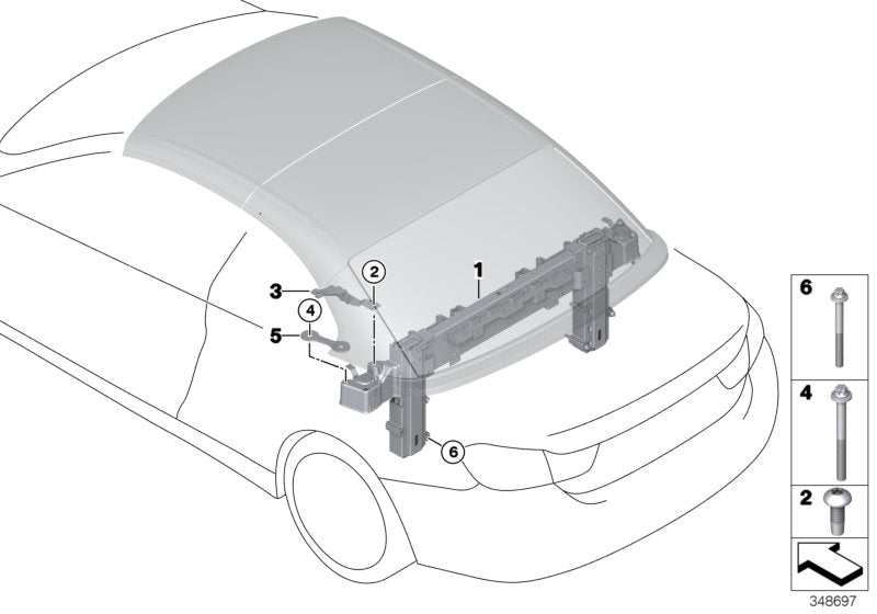 Genuine BMW 54627297271 F83 Screw Plate (Inc. 428i, 420d & 430i)