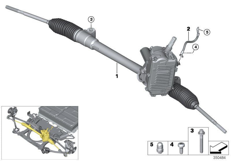 Genuine BMW 32106899328 Exch. Steering Box, Electr. (Inc. i3 94Ah Rex, i3 120Ah & i3 60Ah)