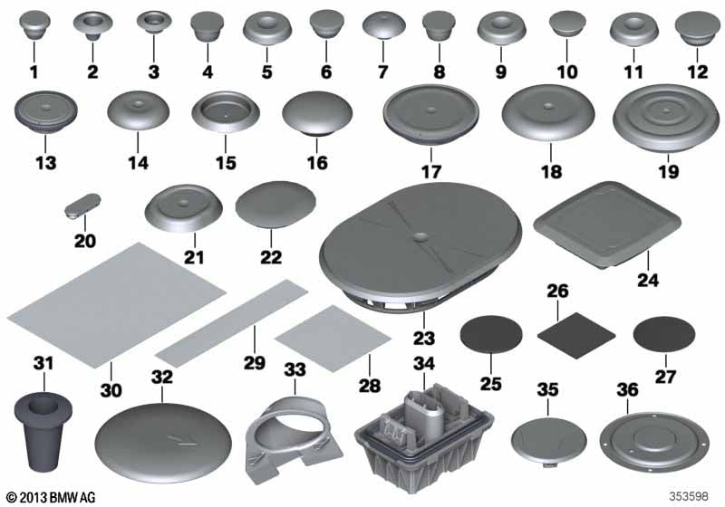 Genuine BMW 51915A0C2C2 Paint Plug D=20MM