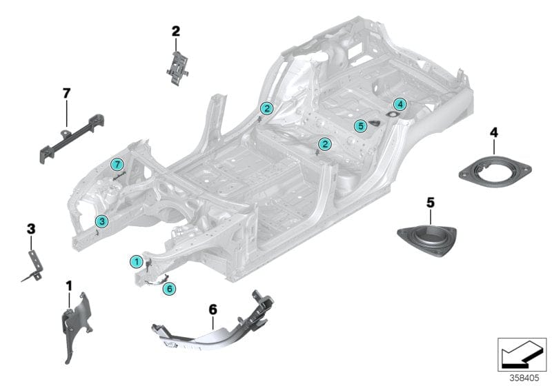 Genuine BMW 61139173422 F02 F01 F03 Cable Holder (Inc. 760i, 740i & ALPINA B7X)