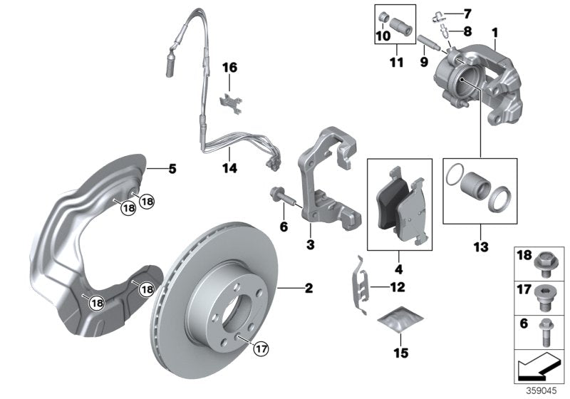Genuine BMW 34116769091 E90 E89 E91 Caliper Housing Left (Inc. 318i, Z4 23i & 323i)