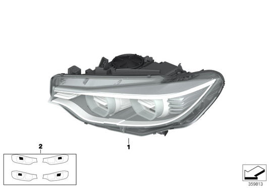 Genuine BMW 63117377850 Headlight, Led, Ahl, Right | ML Performance UK Car Parts