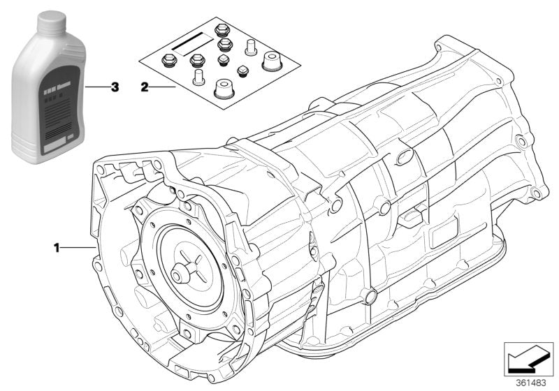 Genuine BMW 24007594330 E84 E83 E92 Exch. Automatic Transmission Eh GA6L45R (Inc. 330xi, X1 28iX & X3 3.0si)