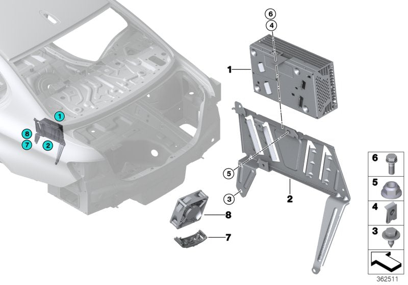 Genuine BMW 65129393193 F16 Top-Hifi System Amplifier ASD (Inc. X5)