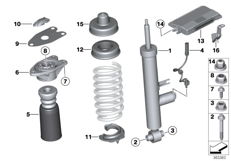 Genuine BMW 37126850270 Shock Absorber, Rear (Inc. 440iX, 430iX & 435iX)