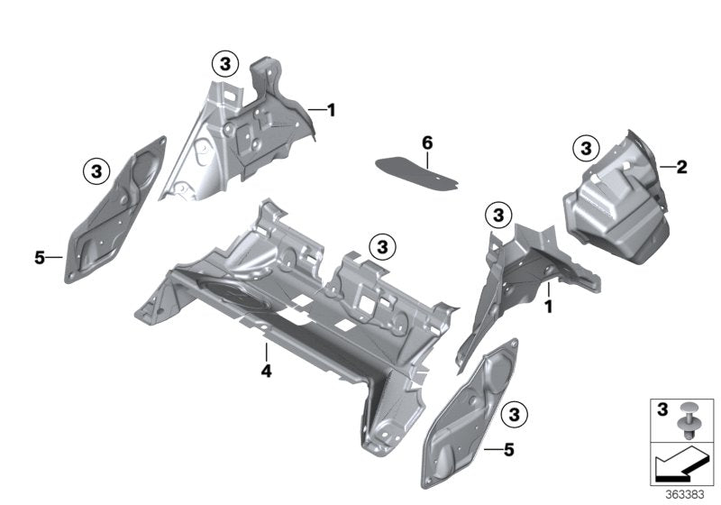 Genuine BMW 51489175029 F25 F26 Sound Insulating Wheel Housing Rear Left (Inc. X3)
