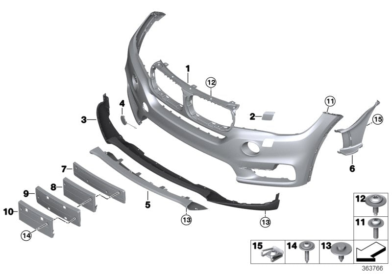 Genuine BMW 51137294479 X5 F15 xDrive License Plate Holder US