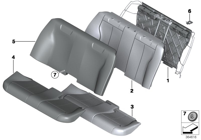 Genuine BMW 52207309689 Seat Cover Leather VENETOBEIGE (Inc. 320i ed, 340i & 330d)