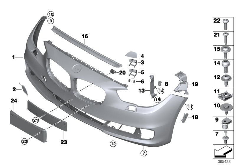Genuine BMW 51117332669 Covering Primend Left (Inc. 535i, 530dX & 535iX)