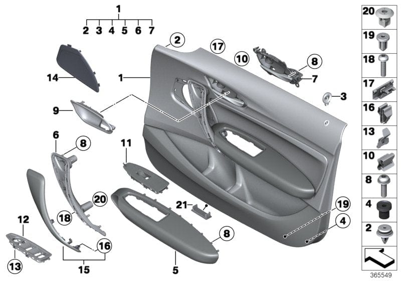 Genuine BMW 51417283837 F31 F36 F34 Power Window Switch Finisher OYSTER (Inc. 316i, 320dX & 320d ed)