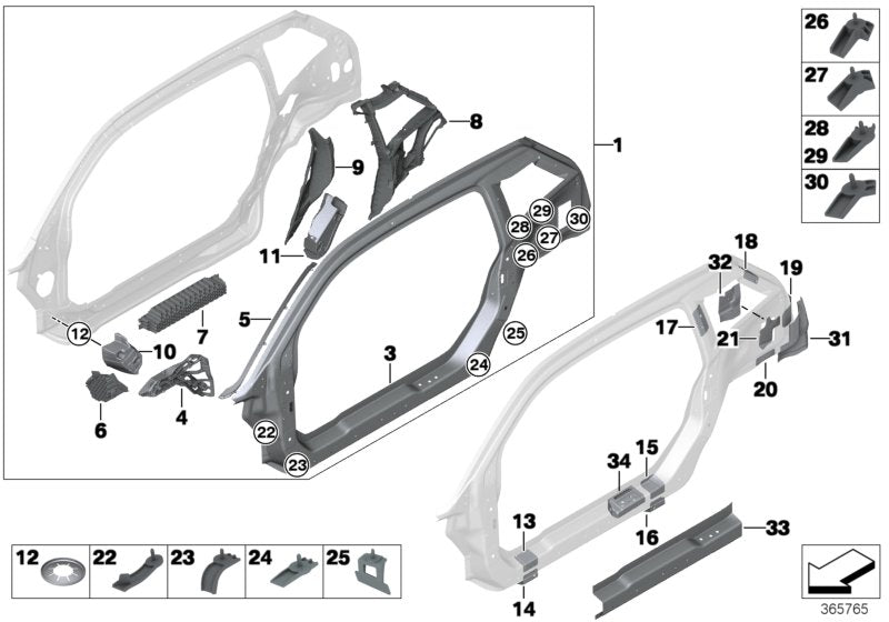 Genuine BMW 41007310945 Crash Foam, Rocker Panel, Front Left (Inc. i3s 94Ah Rex, i3 120Ah Rex & i3 120Ah)