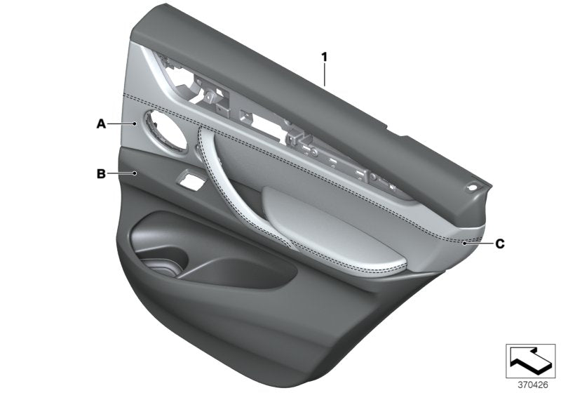 Genuine BMW 51427988433 F15 Door Lining Leather Rear Left INDIVIDUAL (Inc. X5)