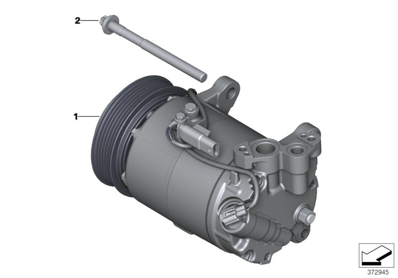 Genuine BMW 64529890655 G14 Rp A/C Compressor With Magnetic Clutch R134A/R1234YF (Inc. 530iX, 740i & 730dX)