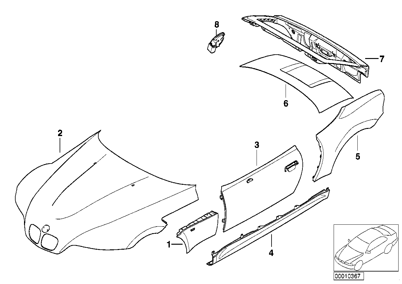 Genuine BMW 41358413377 E36 Fill-In Flap (Inc. Z3 3.0i, Z3 M & Z3 2.5)