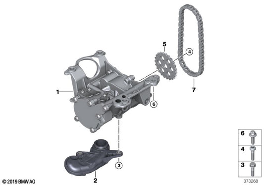 Genuine BMW 11418513756 Oil/Vacuum Pump Assembly