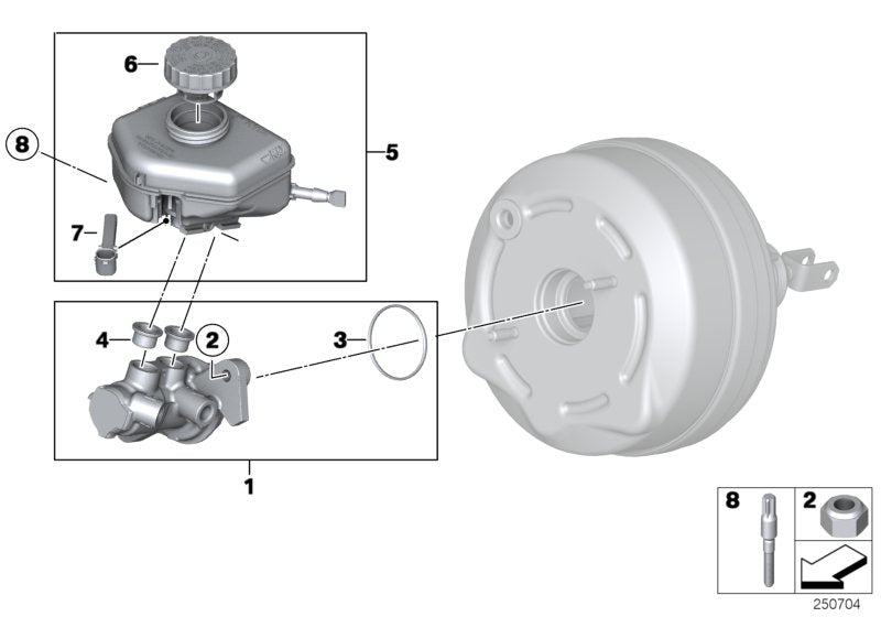 Genuine BMW 34336851093 F20 Brake Master Cylinder (Inc. 318i, 418i & 120i)