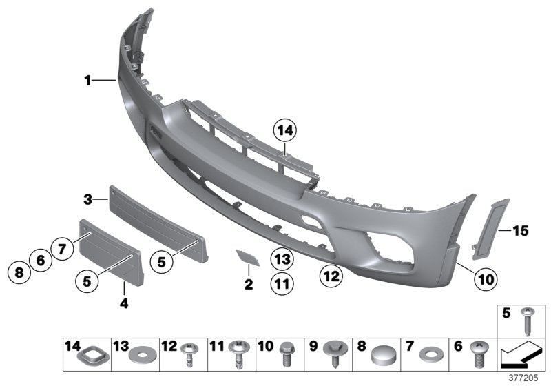 Genuine BMW 51118049701 E70 TriCover, Bumper, Primed, Front M / PDC (Inc. X5)