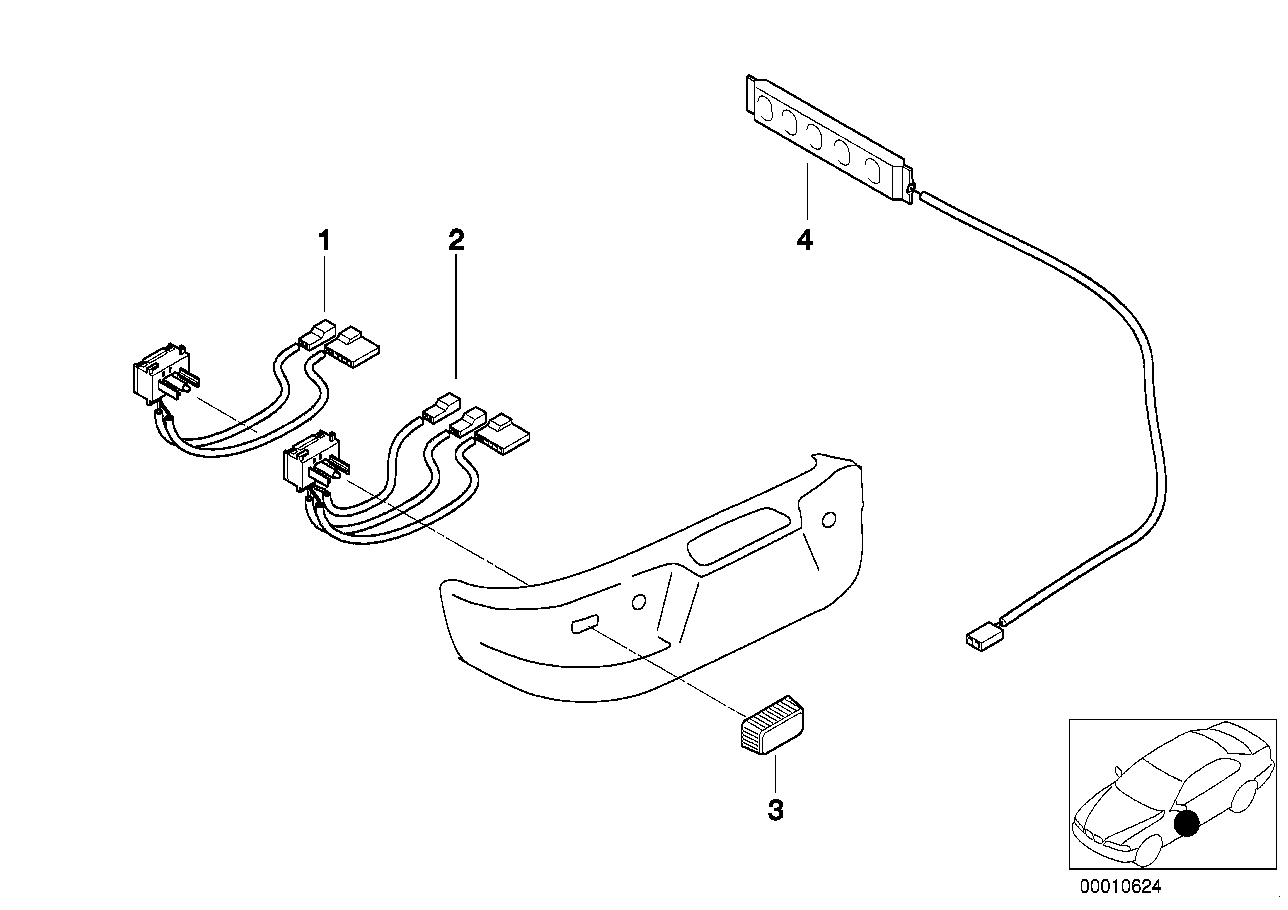 Genuine BMW 61318410672 E36 Switch F Longitudinal Seat Adjustm.,Rhgt (Inc. Z3 M, Z3 2.5 & Z3 1.8)