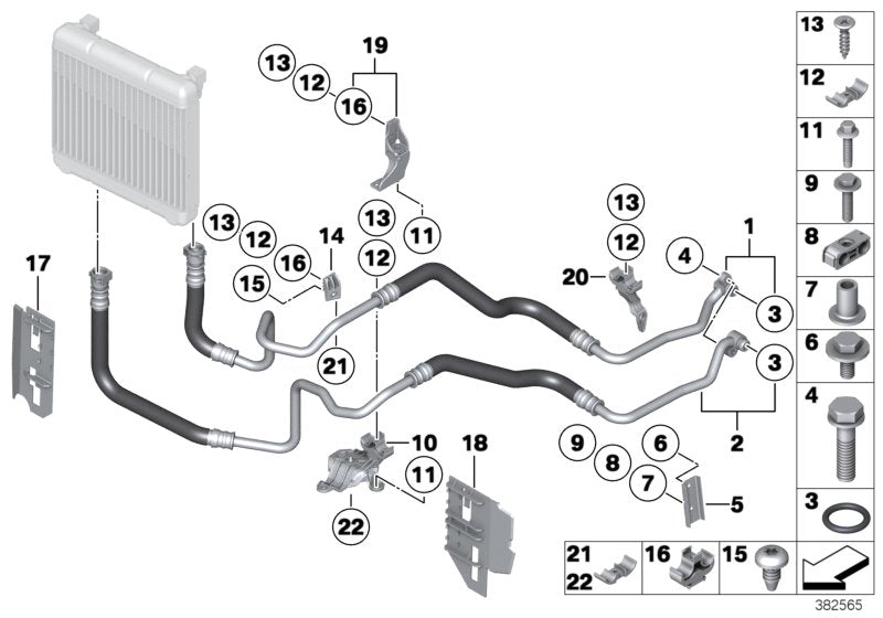 Genuine BMW 17227589516 Oil Cooling Pipe Outlet (Inc. 750i, 750LiS & 550i)