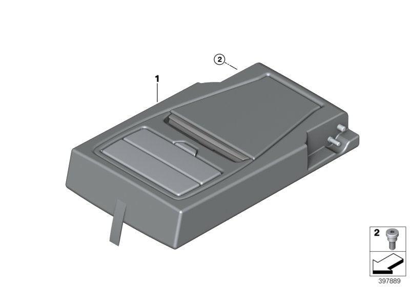 Genuine BMW 52207384842 Center Arm Rest, Imitation Leather SCHWARZ (Inc. X1)