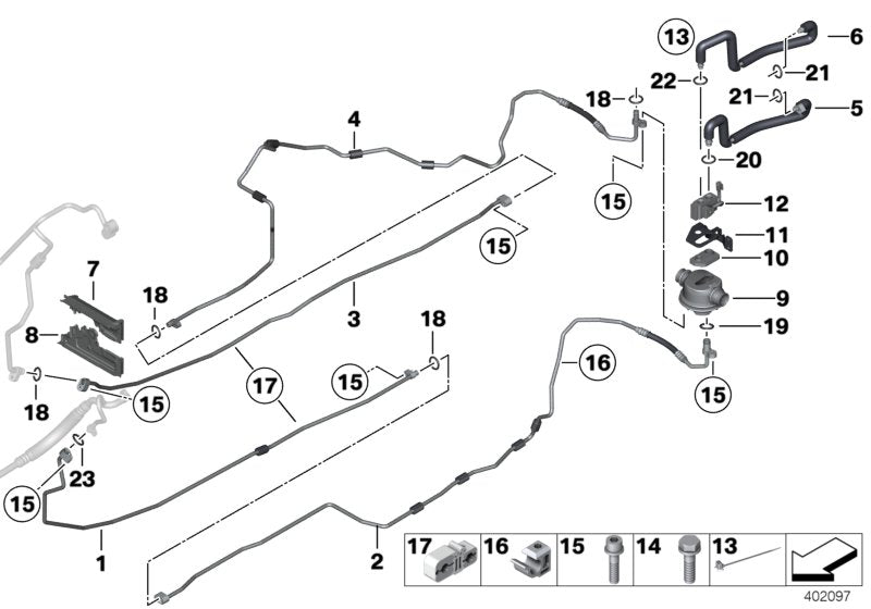 Genuine BMW 64539198296 Suction Pipe (Inc. Hybrid 7 & Hybrid 7L)