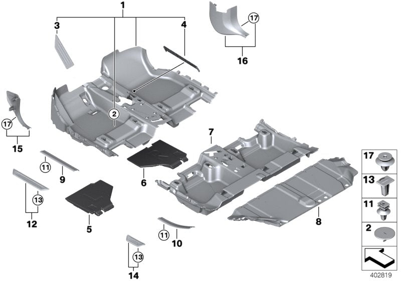 Genuine BMW 51477379810 F46 Tension Strap SCHWARZ (Inc. 216i, 225xe & 216d)